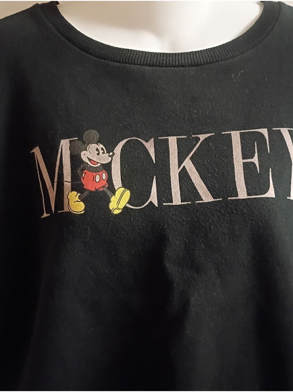 Mickey Graphic Black Pullover Sweatshirt - Picture 2 of 5